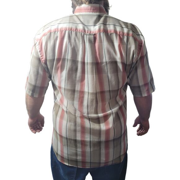 Vintage 60s Knights Sportswear Plaid Button Down Shirt Men’s Large Cowboy Retro - Picture 5 of 9